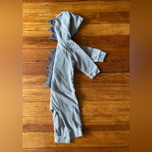 Dinosaur grey zippered jumpsuit